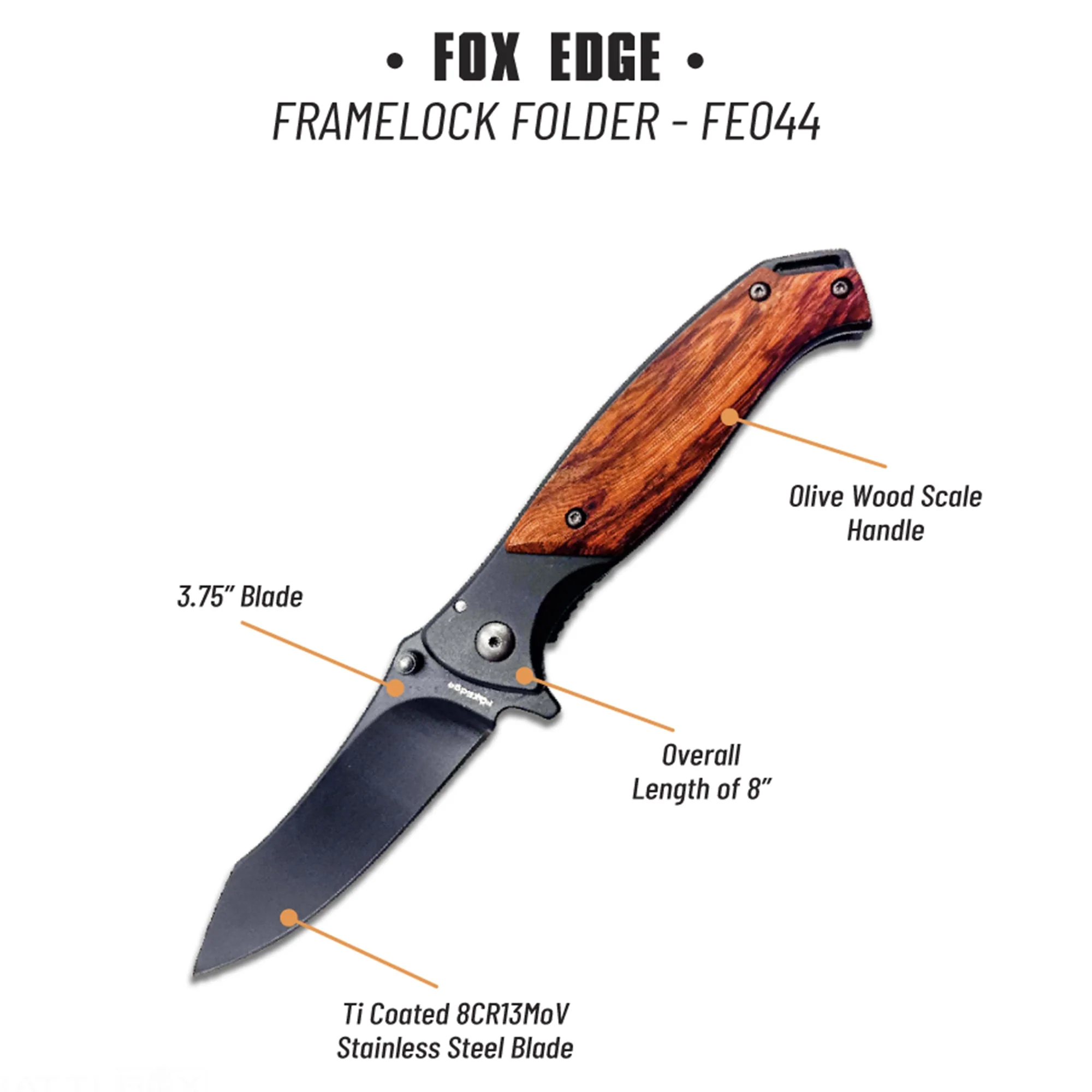Fox Edge Framelock/Wooden Handle FE044 - Image 5